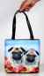 Preview: Motivtasche: "Wedding Pugs" beige Möpse