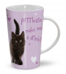 Black Cat - Make me a Drink - Mug - Becher - Latte