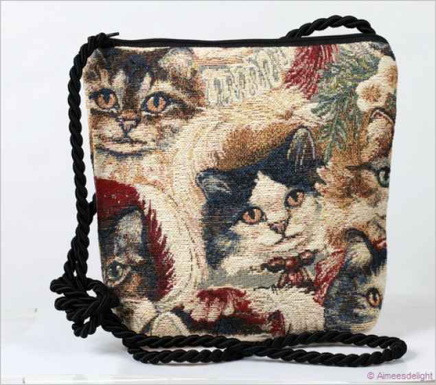 Make-up-Tasche Mit Katzenmotiv „Berlioz“ – Wasserdicht, 23x16,5x19 Cm, Vielseitig