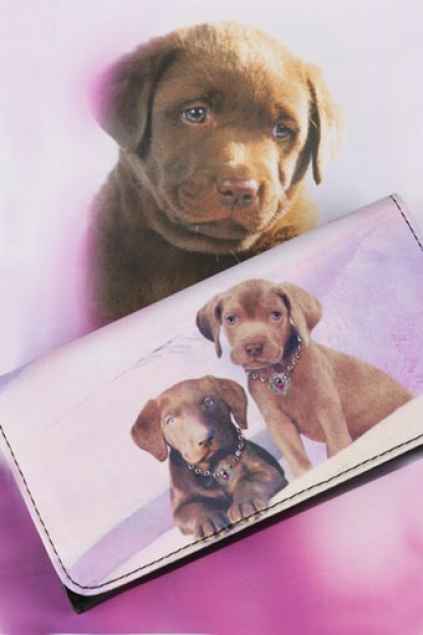 Große Brieftasche:»Labradorwelpen«