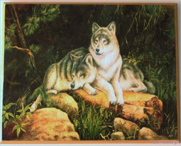 Gemälde "Wölfe"